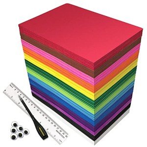 104 Pack Colorful Foam Sheets for Crafts