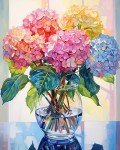 Colorful Hydrangea Paint by Numbers Kit for Adults