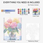 Colorful Hydrangea Paint by Numbers Kit for Adults