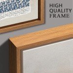 Boho Blue Abstract Canvas Art Set of 3