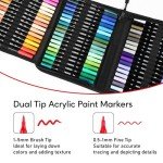 72-Color Dual Tip Acrylic Paint Marker Set