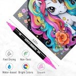 72-Color Dual Tip Acrylic Paint Marker Set