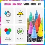 30-Color Dual Tip Acrylic Paint Marker Set