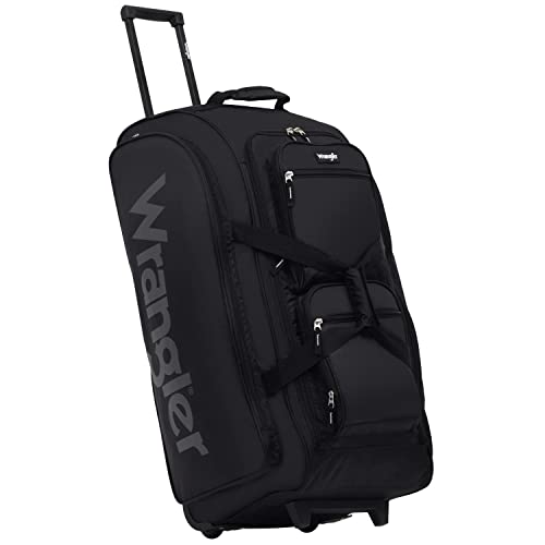 Wrangler Wesley 30-Inch Rolling Duffel Bag - Black