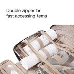 BAGSMART Medium Pink Toiletry Bag with Hook