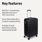Expandable 26" Hardside Checked Luggage – Black