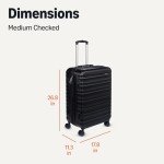 Expandable 26" Hardside Checked Luggage – Black