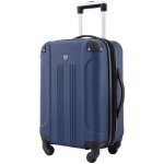 20" Navy Blue Expandable Spinner Carry-On Luggage