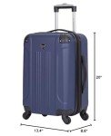 20" Navy Blue Expandable Spinner Carry-On Luggage