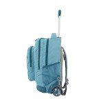 Aqua 20-Inch Rolling Backpack with Laptop Compartment