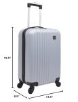 20-Inch Silver Hardside Spinner Carry-On Luggage