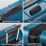 Coolife Expandable Spinner Luggage with TSA Lock