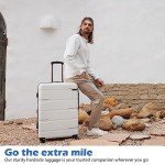 Coolife Expandable Spinner Luggage with TSA Lock