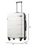 Coolife Expandable Spinner Luggage with TSA Lock