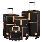 Coolife 4-Piece Expandable Luggage Set with Spinner