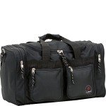Rockland Black Duffel Bag, 18.5” x 10.5” x 8.5”