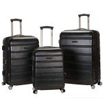 Rockland Melbourne Expandable Black Luggage Set - 3 Pieces