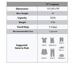 Rockland Pasadena 20-Inch Charcoal Carry-On Luggage