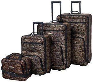 Rockland Leopard 4-Piece Softside Luggage Set