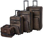 Rockland Leopard 4-Piece Softside Luggage Set