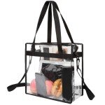 BAGAIL Stadium Approved Clear Tote Bag with Zipper
