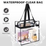 BAGAIL Stadium Approved Clear Tote Bag with Zipper
