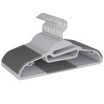 50 Pack Non-Slip Plastic Hangers with Swivel Hook