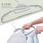 50 Pack Non-Slip Plastic Hangers with Swivel Hook