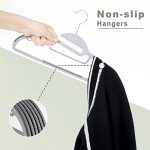 50 Pack Non-Slip Plastic Hangers with Swivel Hook