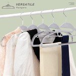 50 Pack Non-Slip Plastic Hangers with Swivel Hook