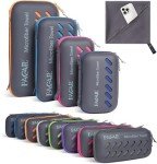 BAGAIL Compact Microfiber Travel Towel - Dark Grey