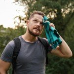 BAGAIL Compact Microfiber Travel Towel - Dark Grey