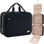 NISHEL Women's Portable Hanging Toiletry Bag - Black
