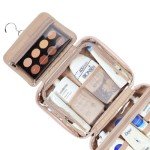 NISHEL Large Pink Travel Toiletry Bag for Women