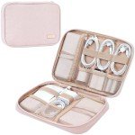NISHEL Pink Travel Tech Organizer Case