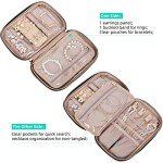 NISHEL Pink Travel Jewelry Organizer Case