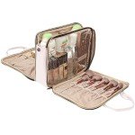 NISHEL Stand-Up Travel Makeup Bag in Pink