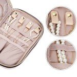 NISHEL Pink Travel Jewelry Organizer Case