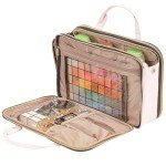 NISHEL Stand-Up Travel Makeup Bag in Pink