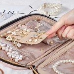 NISHEL Pink Travel Jewelry Organizer Case