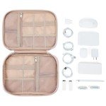 NISHEL Pink Travel Tech Organizer Case