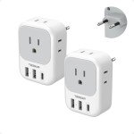 TESSAN 2 Pack USB C European Plug Adapter