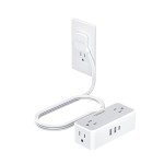 Compact Surge Protector Power Strip with USB Ports