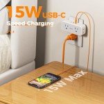 TESSAN Multi Plug Surge Protector with USB Ports