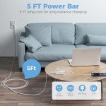 Travel Power Strip with USB Ports and Outlets