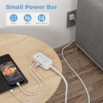 Travel Power Strip with USB Ports and Outlets