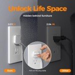 Travel Surge Protector Power Strip with USB Ports