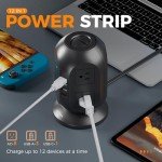 TESSAN Tower Power Strip with USB Ports