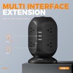 TESSAN Tower Power Strip with USB Ports