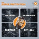 TESSAN Tower Power Strip with USB Ports